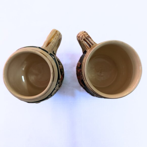 Vintage German Stein Mugs Set of 2 Castles in Germany Beer Wine Glasses - Picture 15 of 15